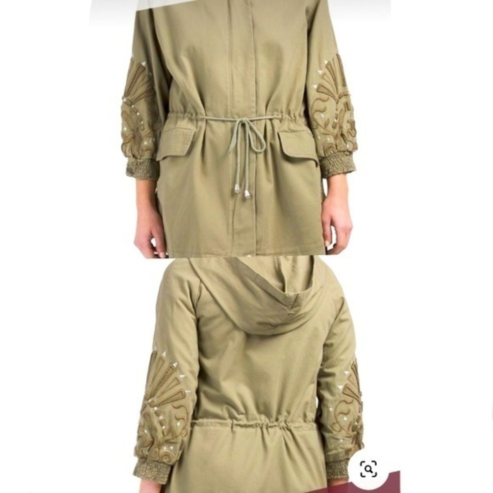 Romeo & Juliet Couture Hoodie Embroidered Sleeves Jacket